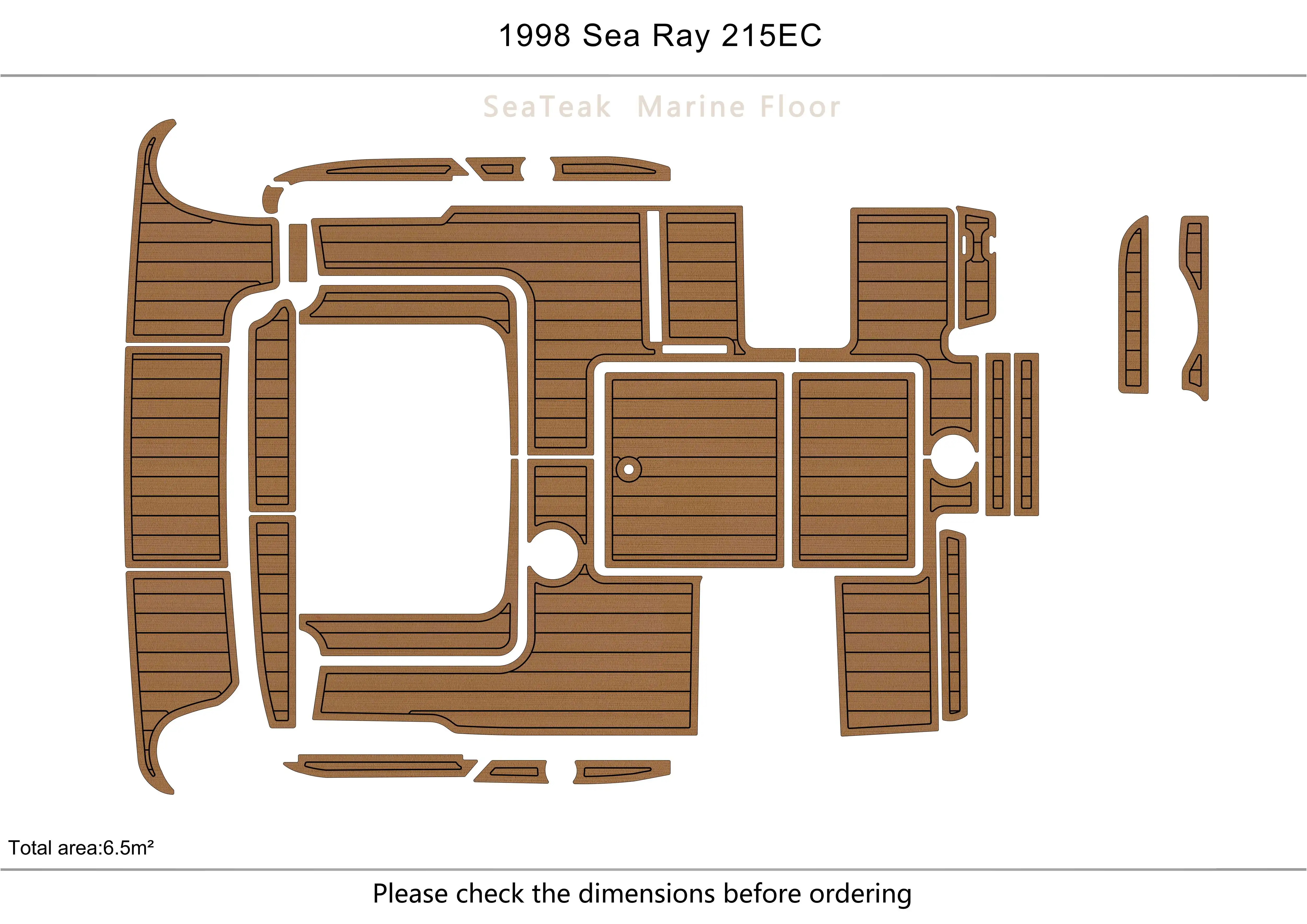 

1998 searay 215EC Cockpit platform 1/4" 6mm EVA fAUX carpet Water Ski Yacht Fishing Boat Non-slip mat floor