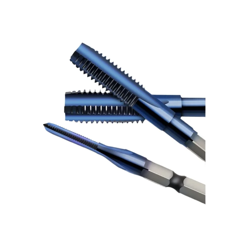 Hex Shank Tap Drill Bit Set Nano Coated Screw Tapping Bit M6 Hand Drill Thread Tapping Tool Kit
