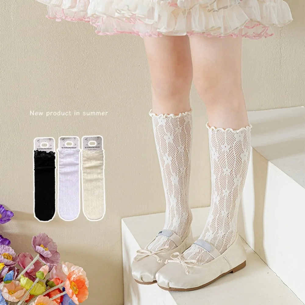 

Новые чехлы на ноги в стиле Лолиты, дышащие средние носки-трубы в балетном стиле, сетчатые кружевные компрессионные носки для выступлений на сцене