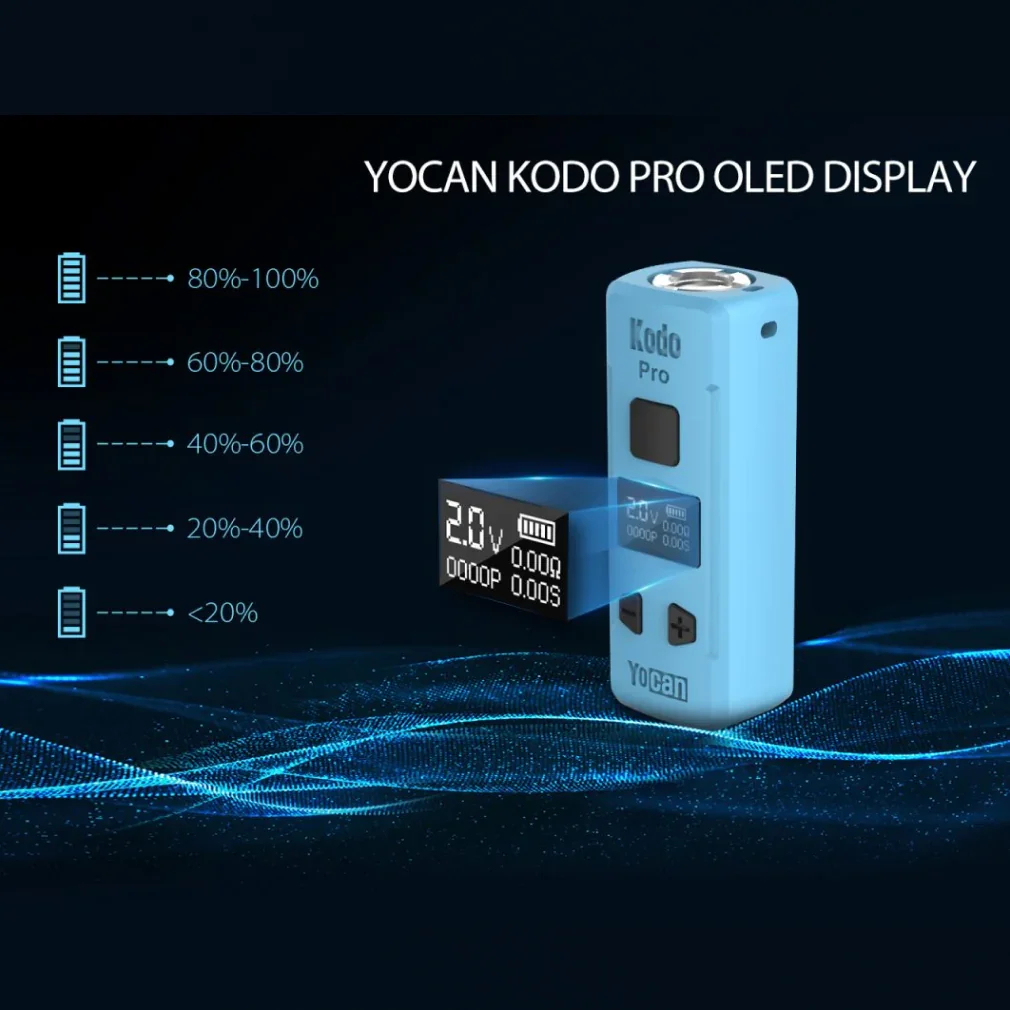 5-10 قطعة الأصلي Yocan كودو برو vape Mod 400mAh بطارية 10s التسخين 510 موضوع البطارية ل 510 خرطوشة السجائر الإلكترونية #5