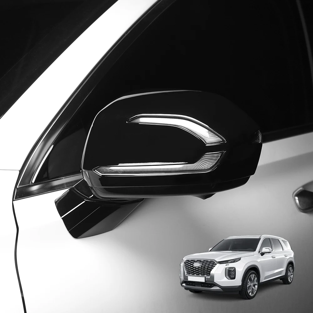 

Exterior Accessories For Hyundai Palisade 2020-2025 Car Tuning Black Car Rearview Mirror Decoration Cover Trim Accessories