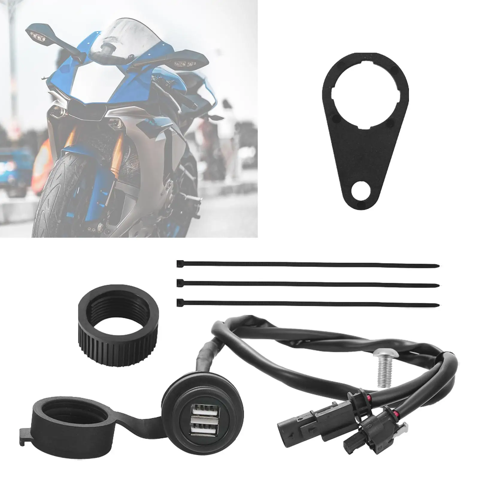 Charging Port Plug Base Motorcycle USB Charger Kit for BMW F700GS