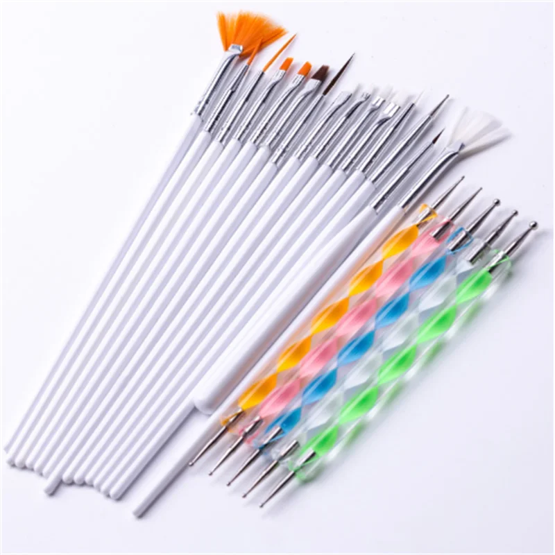 Creative Nail Art Brush Set with Spiral Dotting Flower Coloring Pen Line Drawing Tool Kit for Professional And Home Use