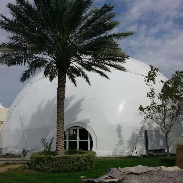 3-12M PVC Party WhiteLuxury Glamping Geodesic Dome Tent for Outdoor Hotel Resort Accommodation