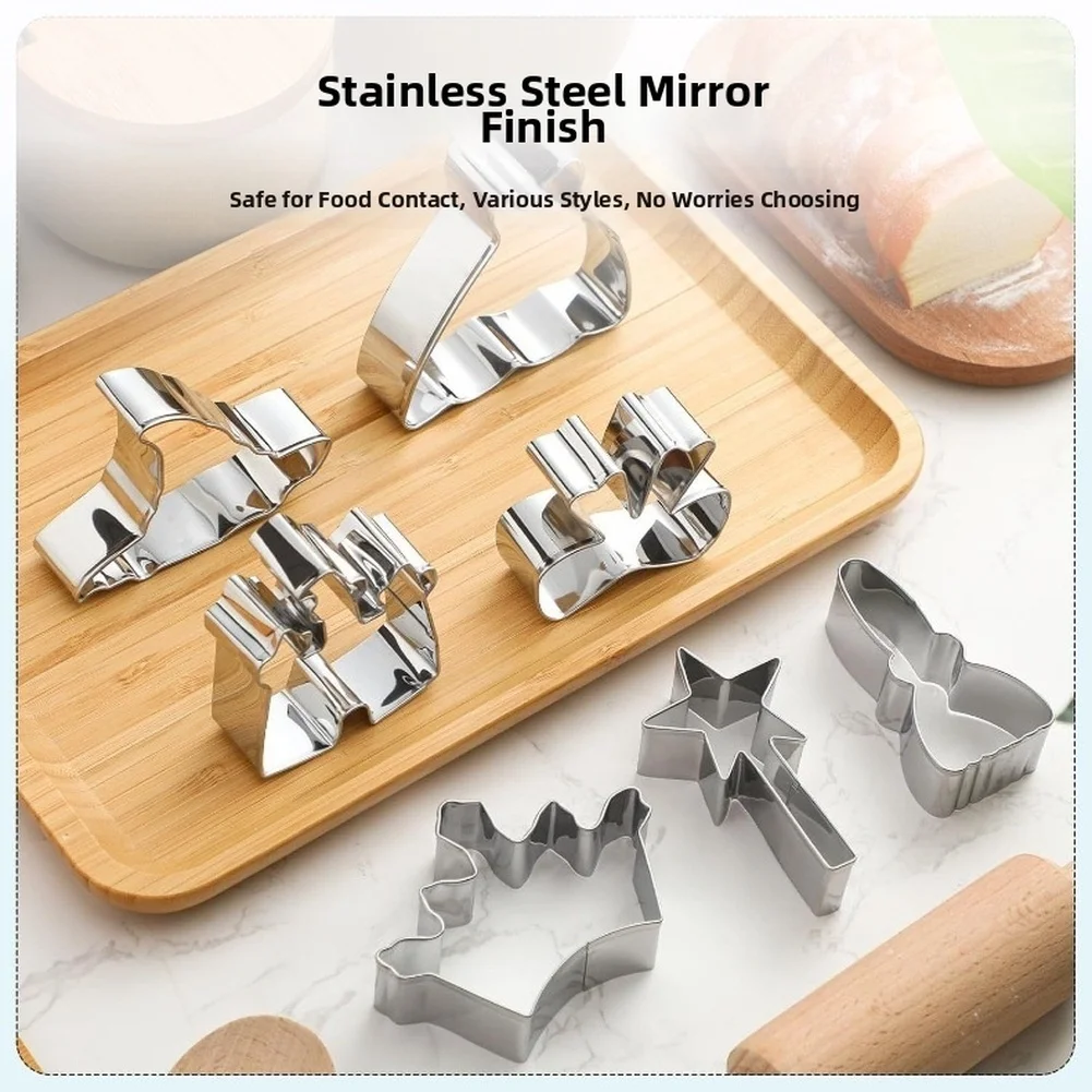 Stainless Steel Biscuit Cutter Geometric Shapes Baking Tools Fondant Cookie Cake -Molds Fondant Biscuit Pastry Bakeware