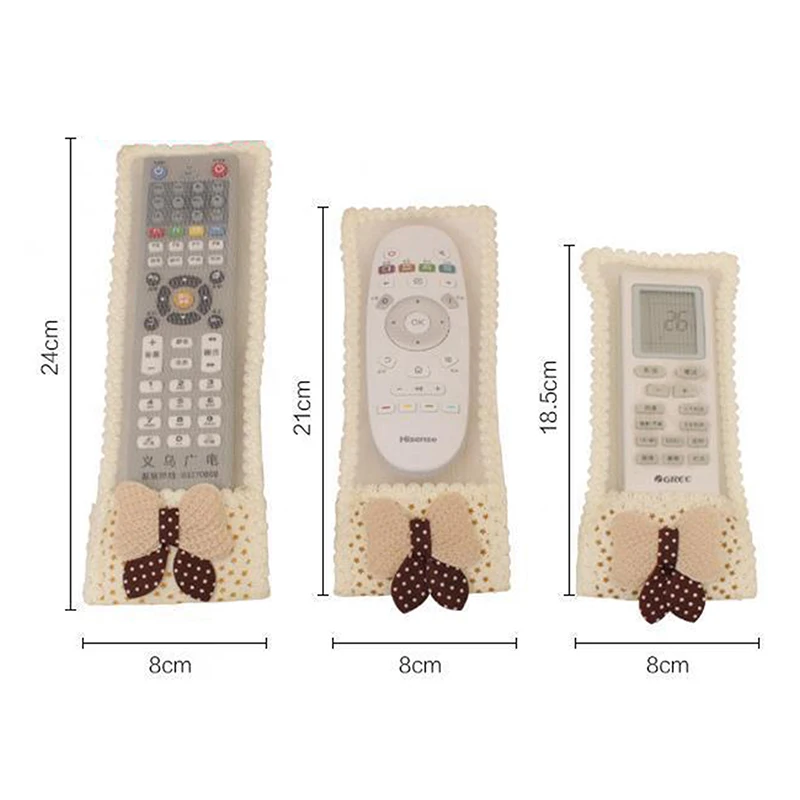 Shockproof Bow-knot Remote Case TV Remote Control Dust Protective Case for Home Electric Appliance Organizer