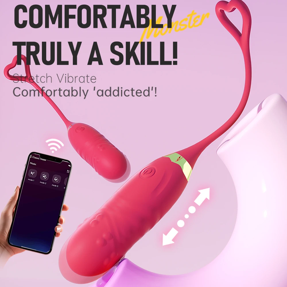 APP لاسلكي للتحكم عن بعد الحب البيض هزاز البظر محفز القفز البيض يمكن ارتداؤها هزاز اللباس الداخلي منتجات جنسية لعبة الجنس الكبار #2