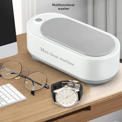 45000Hz Acoustic High-frequency Vibration Cleaner Machine Portable Ultrasonic Glasses Cleaning Device for Jewelry Glasses Watch