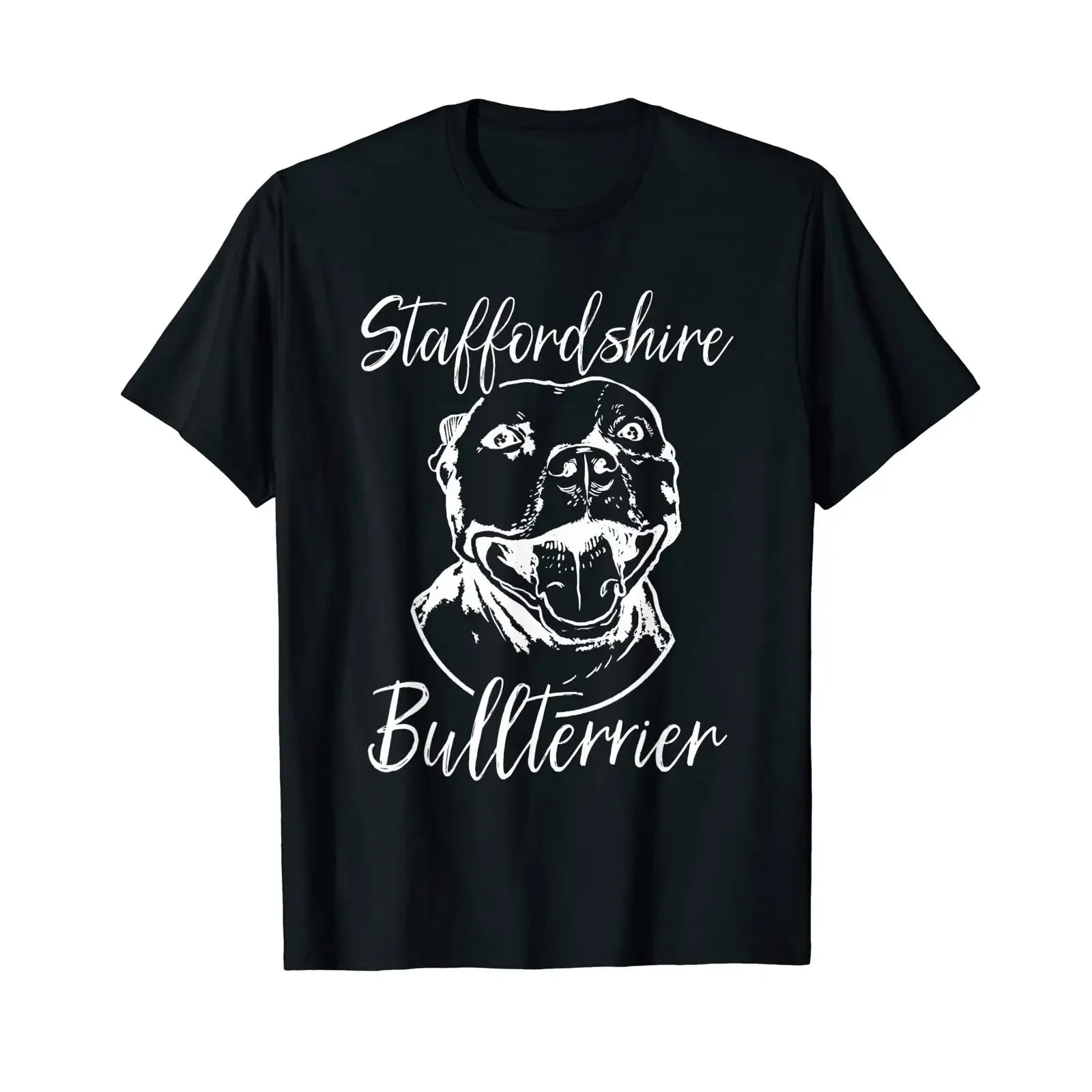 Camiseta de perro Staffordshire Bull Terrier Miniatura, vintage, lavada, suave, elástica, ropa de diseñador para hombre, elegante y versátil.