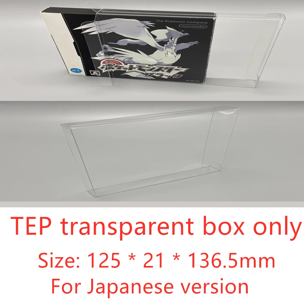 Collection Display Box For NDS/Nintendo DS/Pokémon Black Version/White Game Storage Transparent Boxes Clear Collect Case