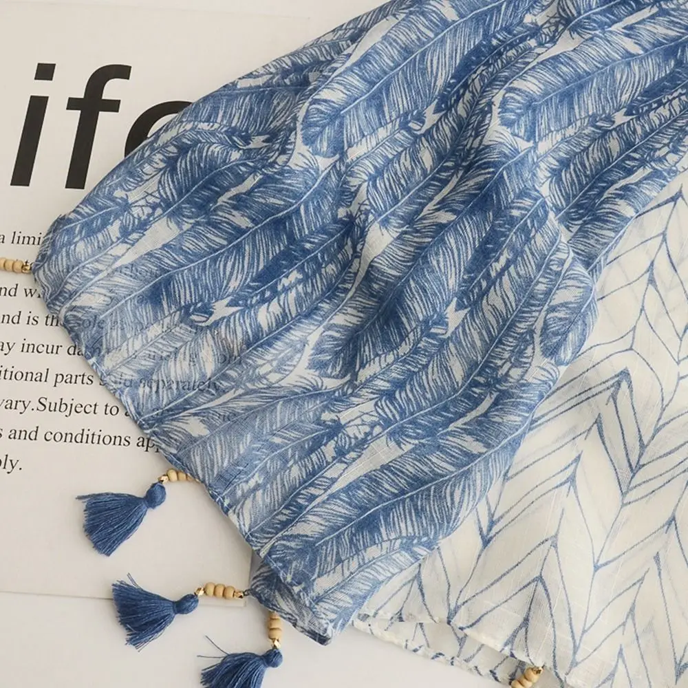 Stijl Sjaal Accessoires Afdrukken Etnische Stijl Bohemien Stijl Sjaal Koreaanse Stijl Sjaals Katoenen Linnen Sjaal Dames Wraps