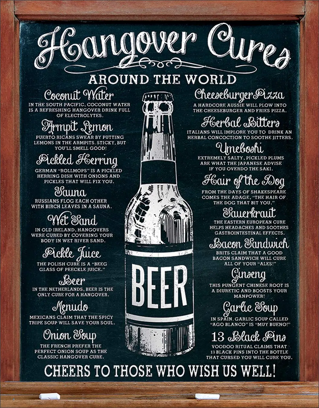 Desperate Enterprises Hangover Cures Tin Sign, 12.5; W x 16; H