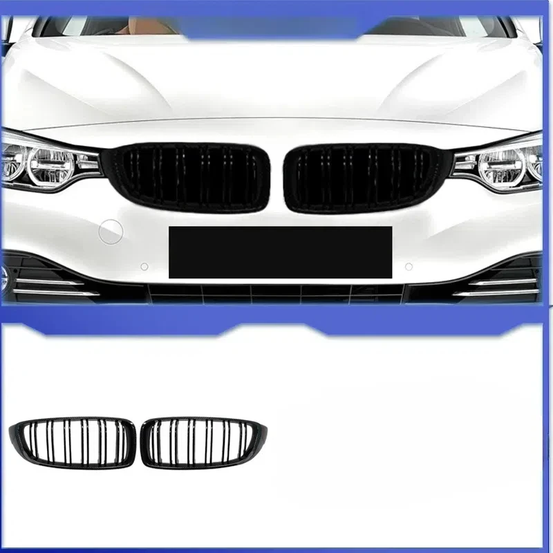 

Car Front Bumper Grille Racing Grill For BMW 4 Series F32 F33 F36 M3 F80 M4 F82 12-18 Dual-Slat Glossy Black Accessories