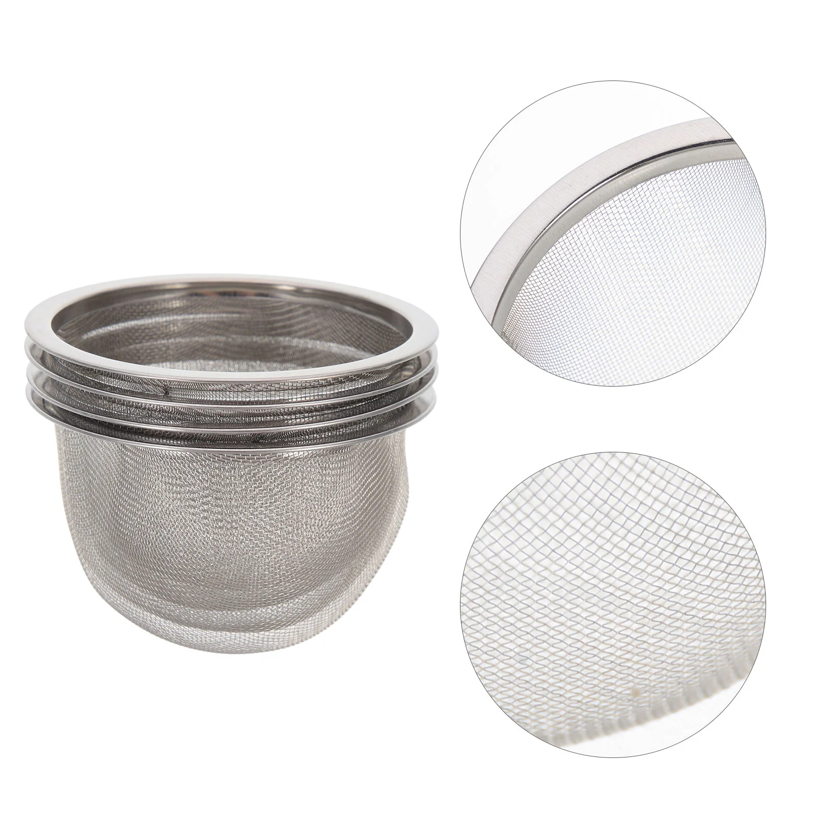 4 Pcs Teapot Strainer Milk Strainers Supplies Home Filters Stainless Steel Replacement Infuser Coffee Mesh