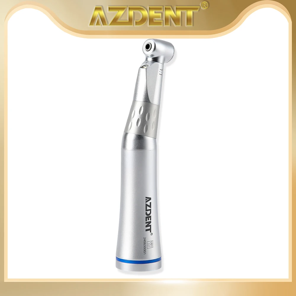 Dental 1:1 LED Contra Angle Azdent Low Speed Handpiece Inner Channel Push Button 1 Port Spray 2.35mm Burs Hanpieces for Dentist