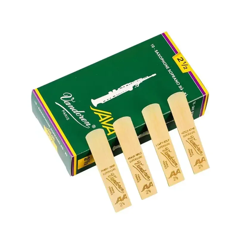 

[10 Тростников/коробка] Оригинал Vandoren JAVA Green Box Bb Сопрано-саксофон тростник 2,0/2,5/3,0