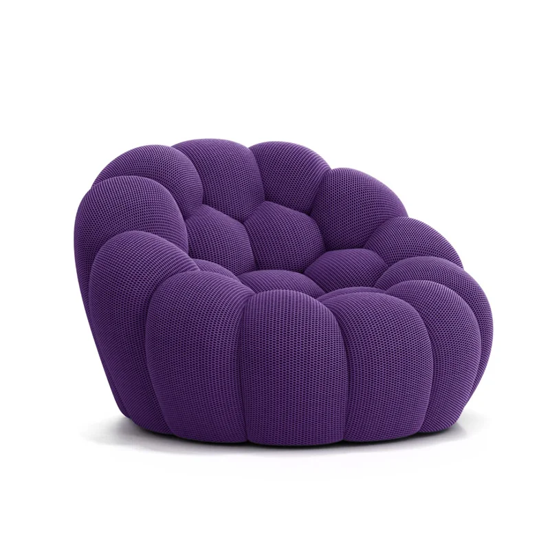 New design purple lovely couch chair home relax side armchair elegant modern luxury living room chair bubble sofa