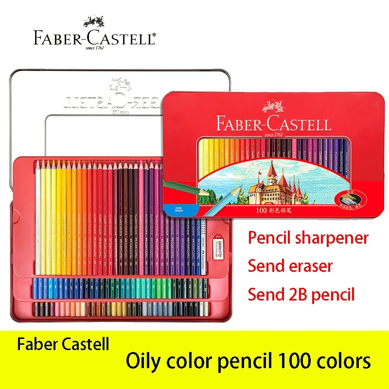 

Faber Castell 100 Color Oily Pencil Lapis De Cor Classic Professionals Artist Painting&Drawing Sketch Pencils Art Supplies