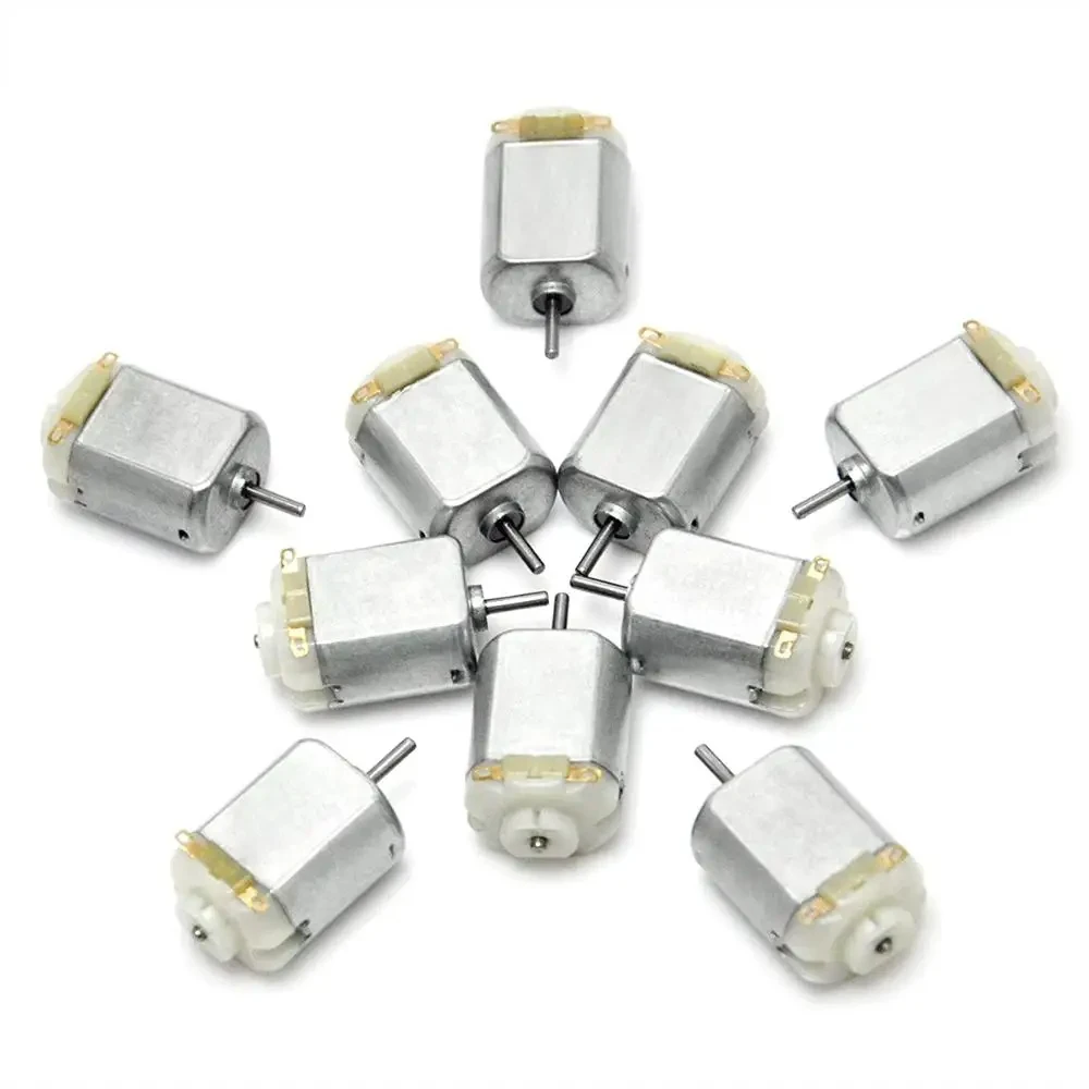 10 sztuk 130 mikro silnik prądu stałego 3 V-6 V 8000 obr./min miniaturowy silnik elektryczny czterokołowy silnik małe DIY zabawki hobby inteligentny samochód