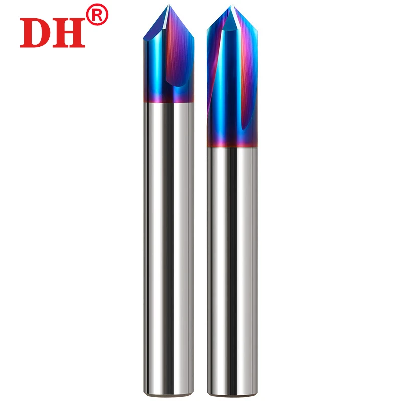 HRC65 Blue Nano-Coating Tungsten Steel Centering Drill 60/90/120 Central Chamfering Cutter CNC Open Pore Position Drill tools