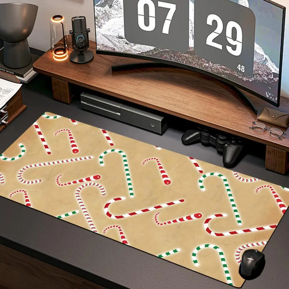 candy cane Mouse Pad New Computer Home Mousepad XXL Desk Mats Natural Rubber Office Anti Slip Gaming Accessories pad