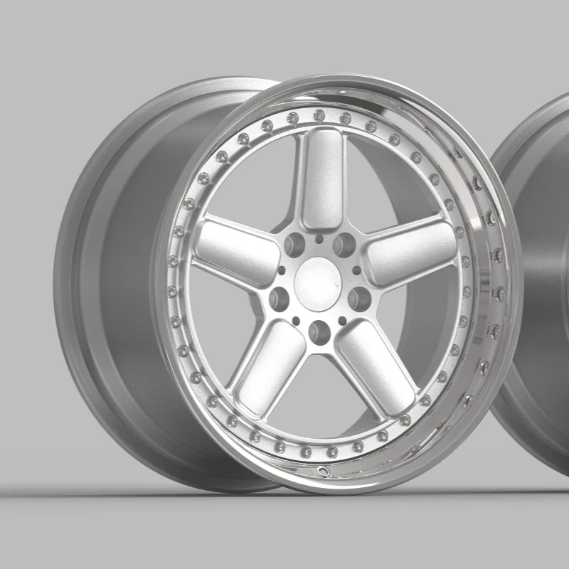 

18 Inch 18x95 Pcd 5x120 2pc Forged Wheels Rims Silver Polished Deep Dish Polished