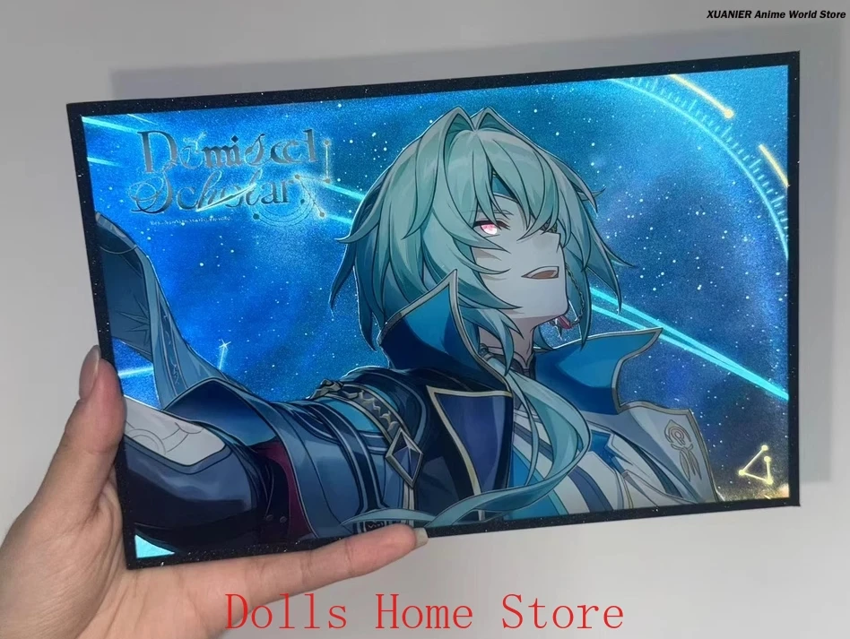 

Игра Honkai:Star Rail Anaxa Series, значок с двойной вспышкой, косплей, акриловая лазерная цветная бумага, мультяшная подпись, украшение для карт