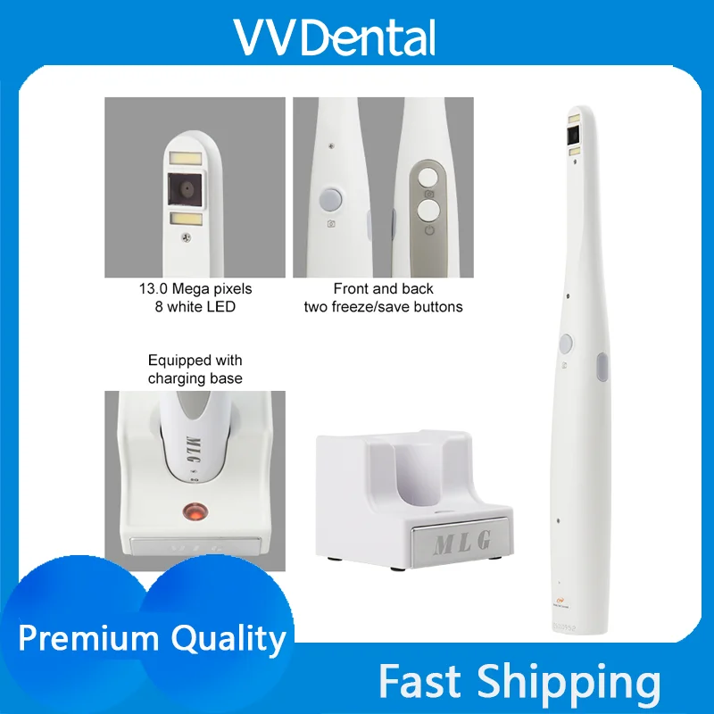 

Dental Intraoral Camera Auto Focus 1080p 8 white LED Endoscope Wireless Signal to USB Tooth Intra Oral Camera for Compute