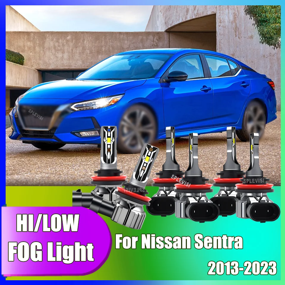 

6000K Clear White Car Led Headlight Fog Light H11 H8 H9 For Nissan Sentra 2013 2014 2015 2016 2017 2018 2019 2020 2021 2022 2023