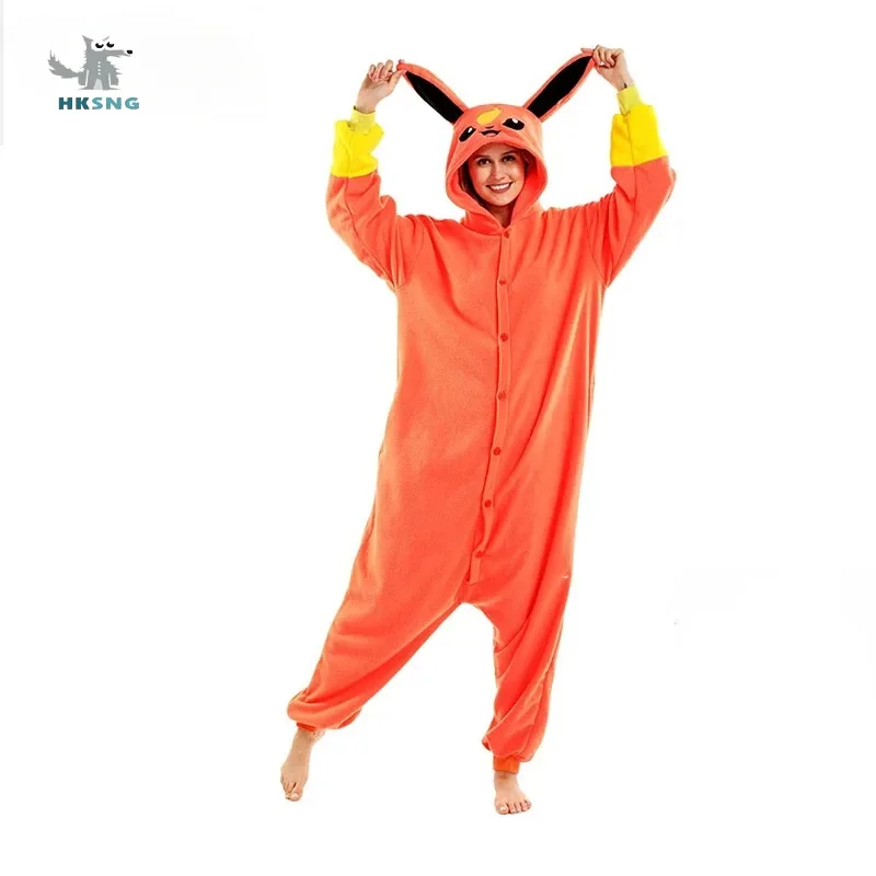 

Adult Cosplay Costume Unisex Kigurumi Flareon Pajamas Men Women Onesie For Halloween Christmas Whole Anime Full Body Pijama Gift