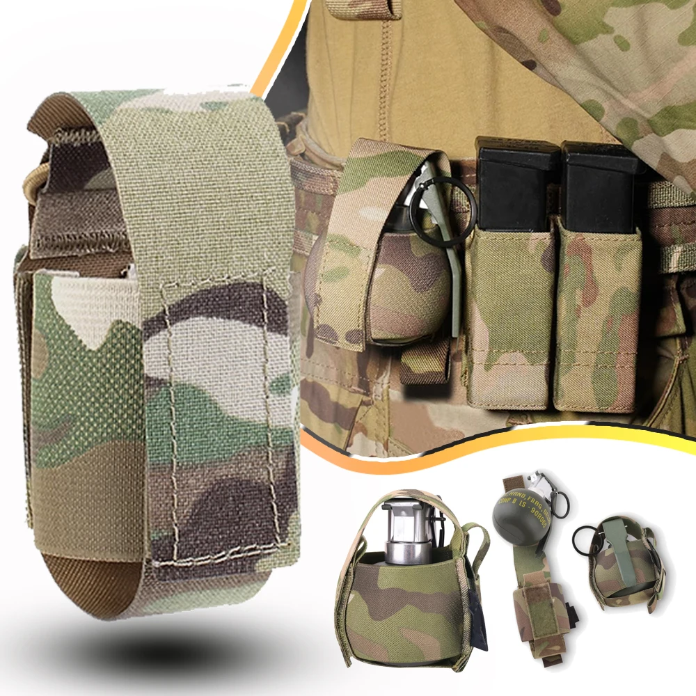 Тактический эластичный подсумок для осколочных гранат M67 Small Tool Bag Sundry Pack Airsoft Molle Belt System Outdoor Chest Rig Vest Accessories