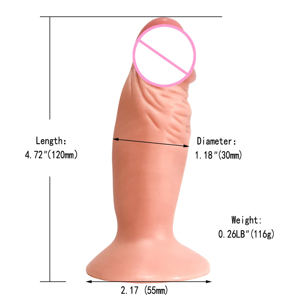 12CM Simulation Small Dildos Female Mini Masturbator With Suction Cup Vaginal Anal Realistic Dildo For Women PVC Penis Sex Toys