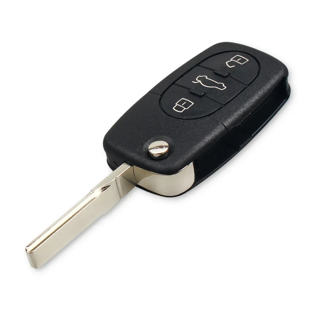 KEYYOU For Audi A3 A4 A6 A8 B5 TT RS4 Quattro 433Mhz ID48 Chip HU66 Car Remote Flip Key 3 BTN 4D0837231A