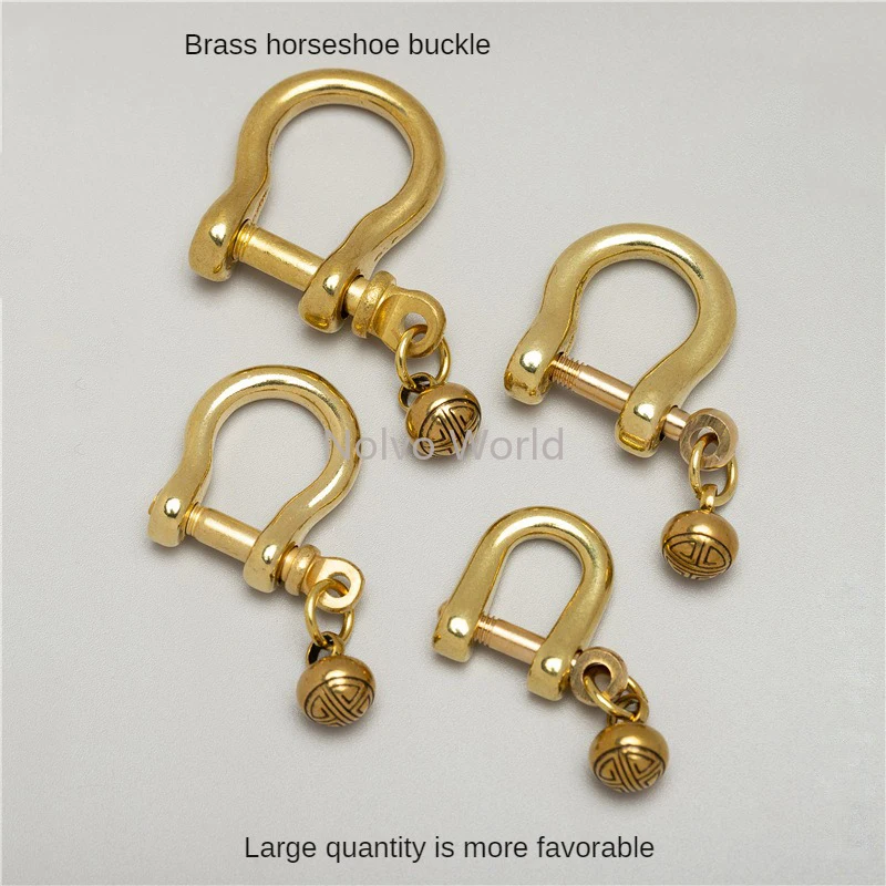 Stainless Steel Solid Brass Europe/Japan Style Metal Shackle Horseshoe Buckle With Screw For Bags Handbag Snap Ring Accessories