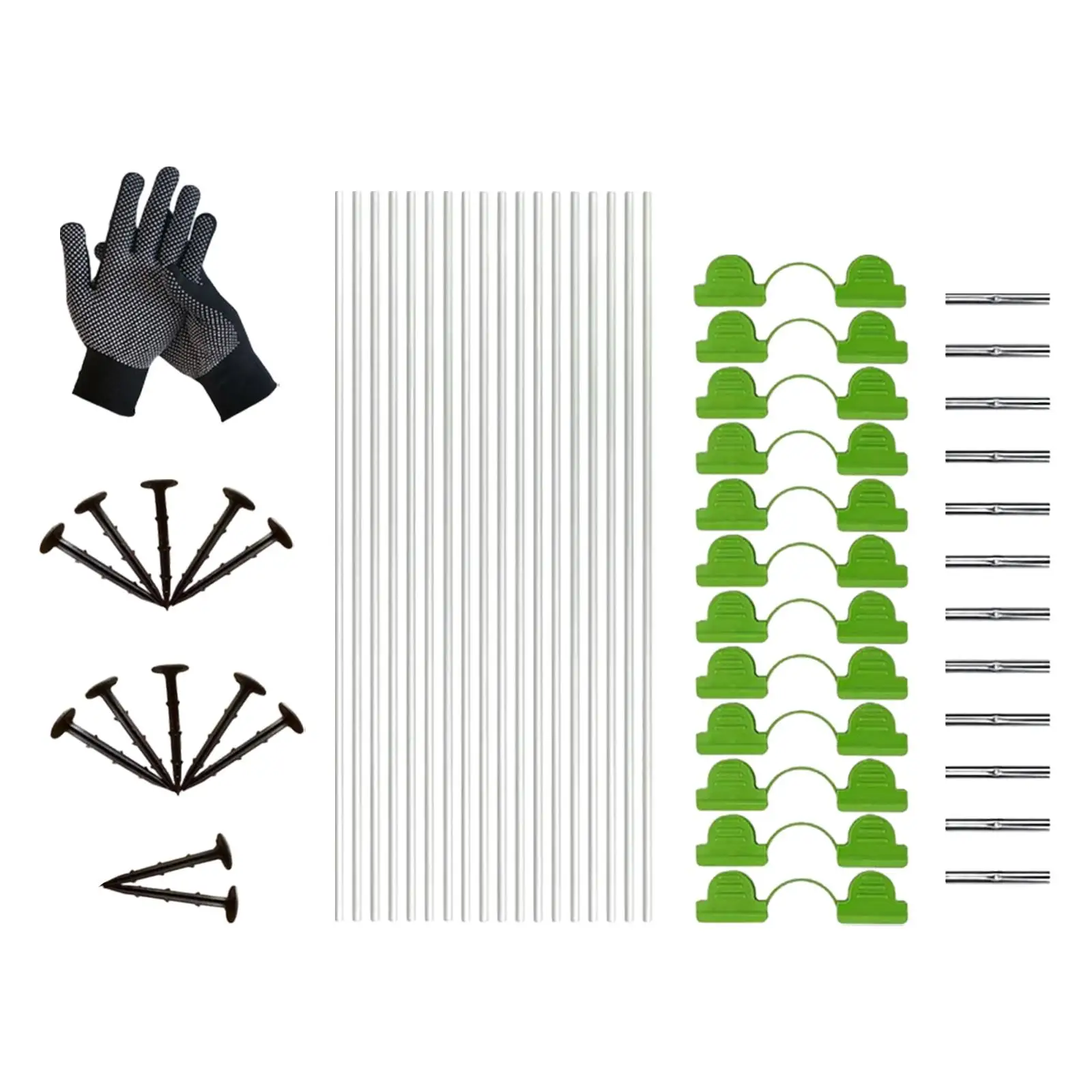 Garden Hoops Grow Tunnel Greenhouse Hoops Set Easy Installation Bendable DIY Plant Support Garden Stakes for Raised Beds