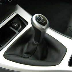 Left Dtriver Gear Shift Knob Shifter Lever Stick Gaiter Boot Cover Cars Accessories for BMW 3 Series E90 E91 E92 E93 2005-2012