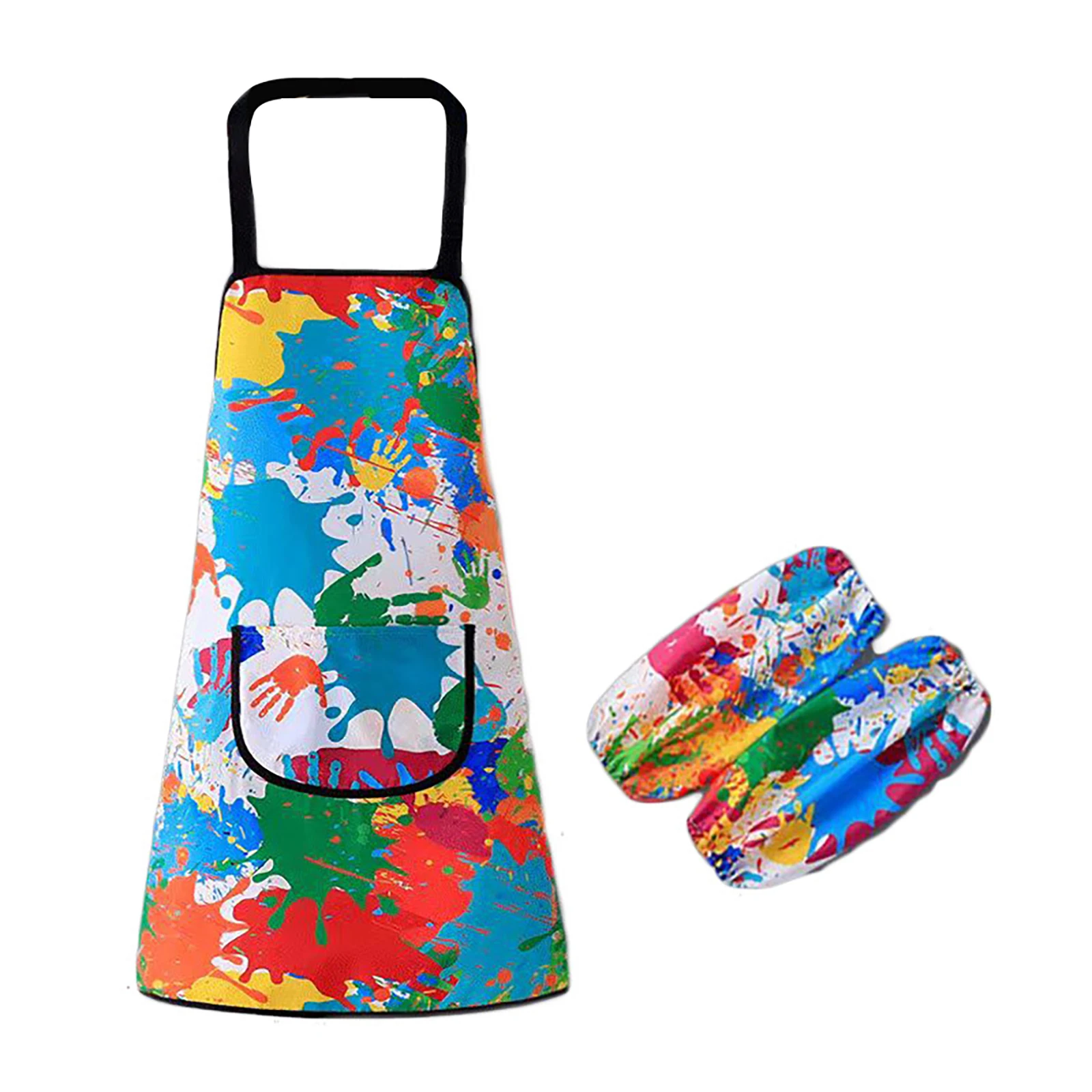 Kids Waterproof Mess-proof Painting Apron Painter Cosplay Costume Adjustable Strap Cooking Baking Eating Drawing Cover Bibs