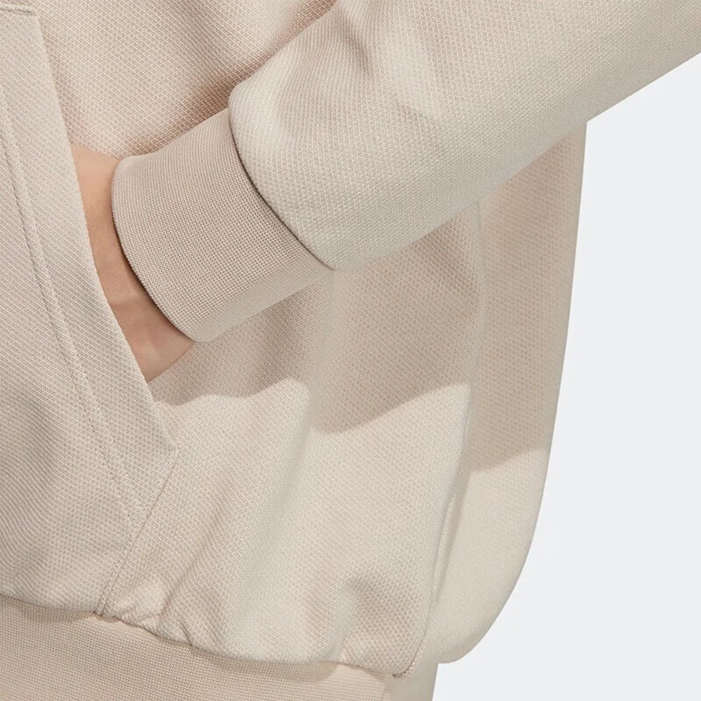 Adidas Originals Line Classic Beige Hoodie Soft Fabric Adjustable Hood Brand - Feature For Urban Casual Moments