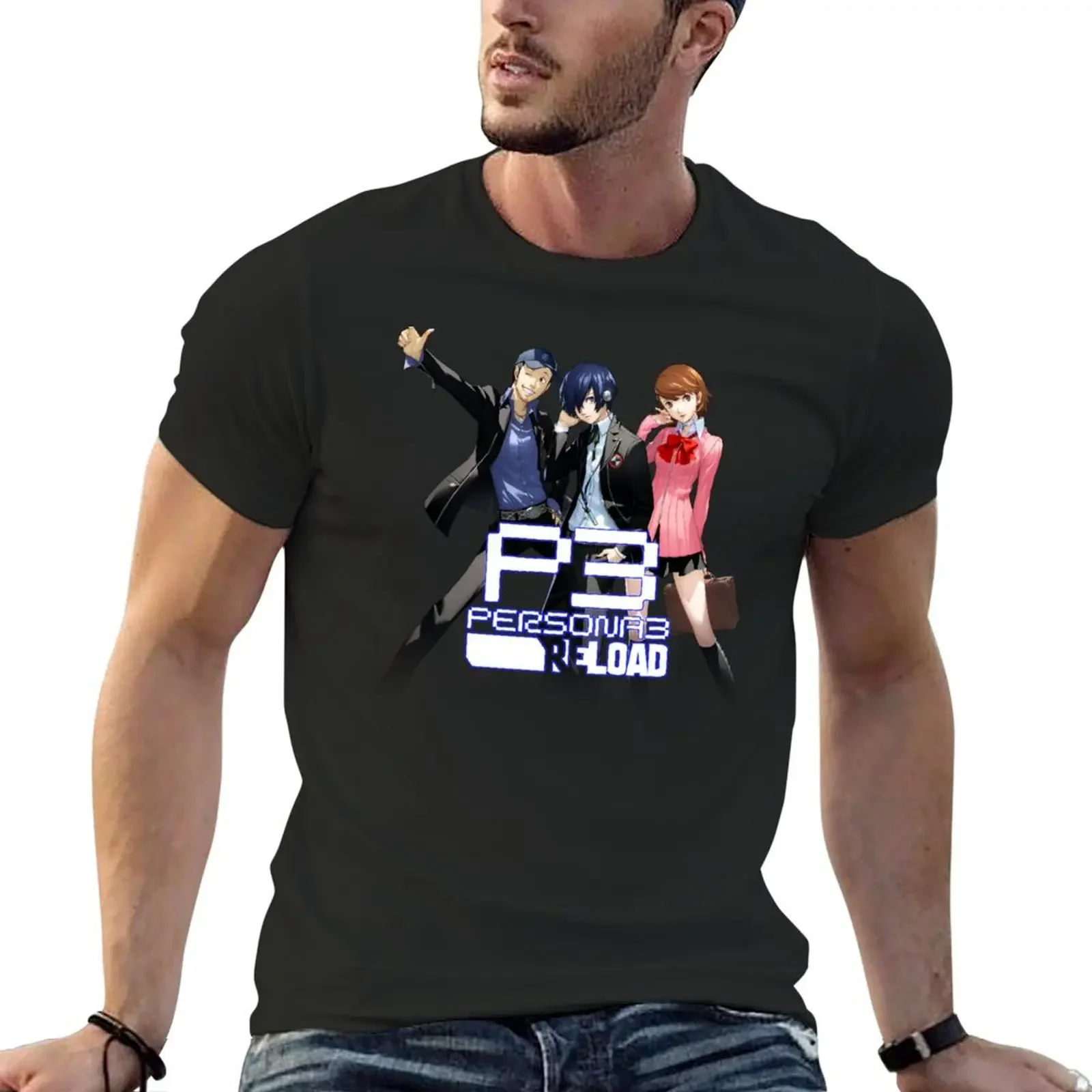 Persona 3 Reload Trio T-Shirt korean fashion graphic t shirt vintage outfits for men