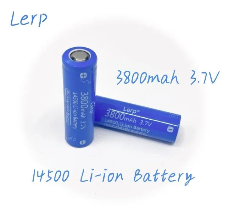 The new rechargeable lithium-ion battery 14500 3.7V 3800mAh is suitable for electric toothbrushes, shavers, LED flashlights.