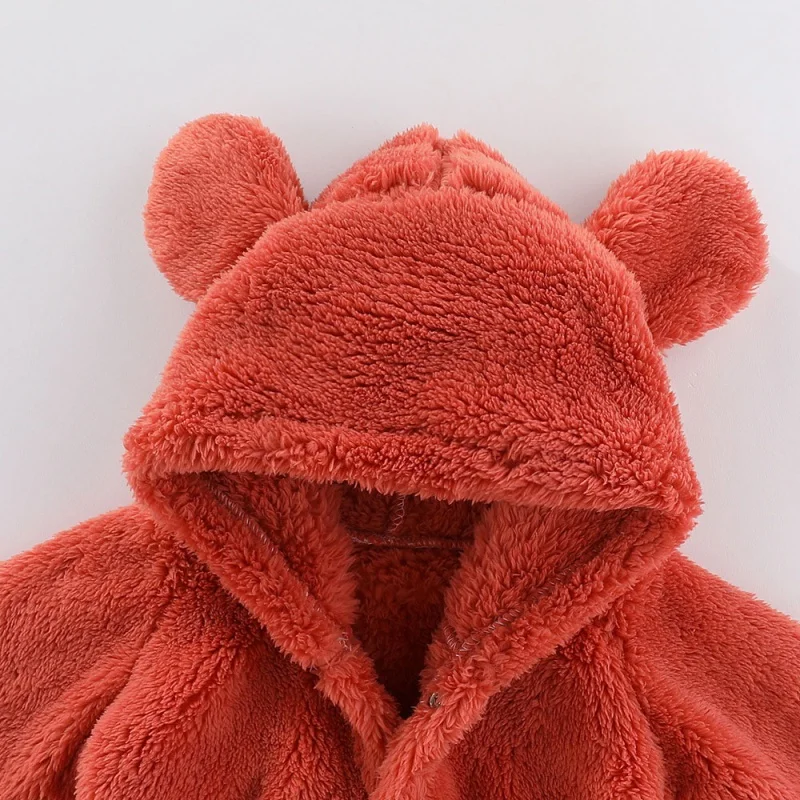 Autumn Cartoon Bear Style Winter Long Sleeve Baby Boys Girls Rompers Toddler Kids Playsuit Jumpsuits Overall Baby Clothes 0-12M