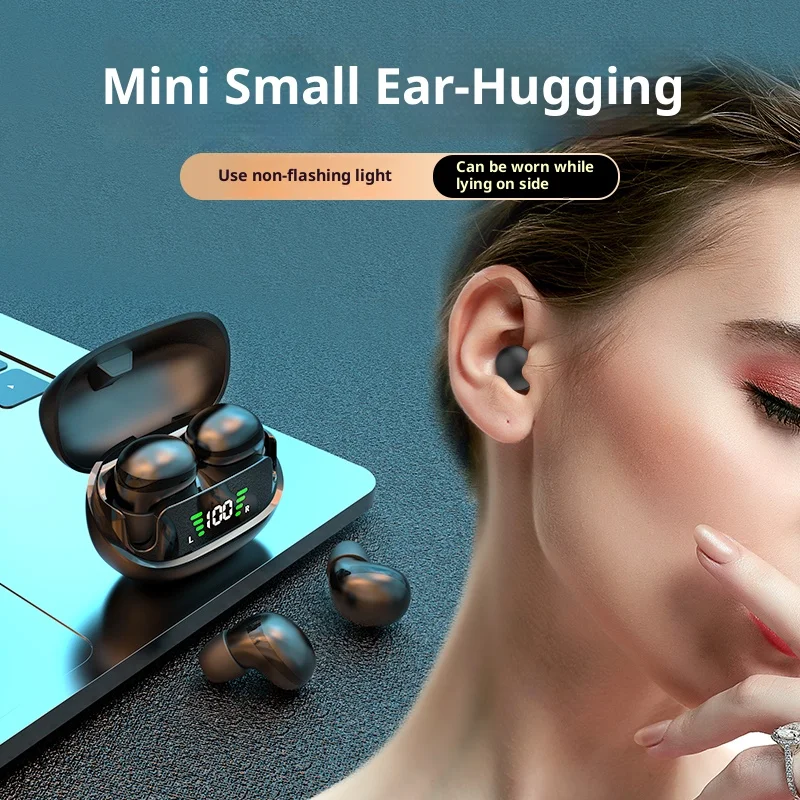 

Новая модель мини-наушников для сна TWS 5,3 Bluetooth беспроводные наушники с высоким разрешением автономной работы шумоподавление специальный сон