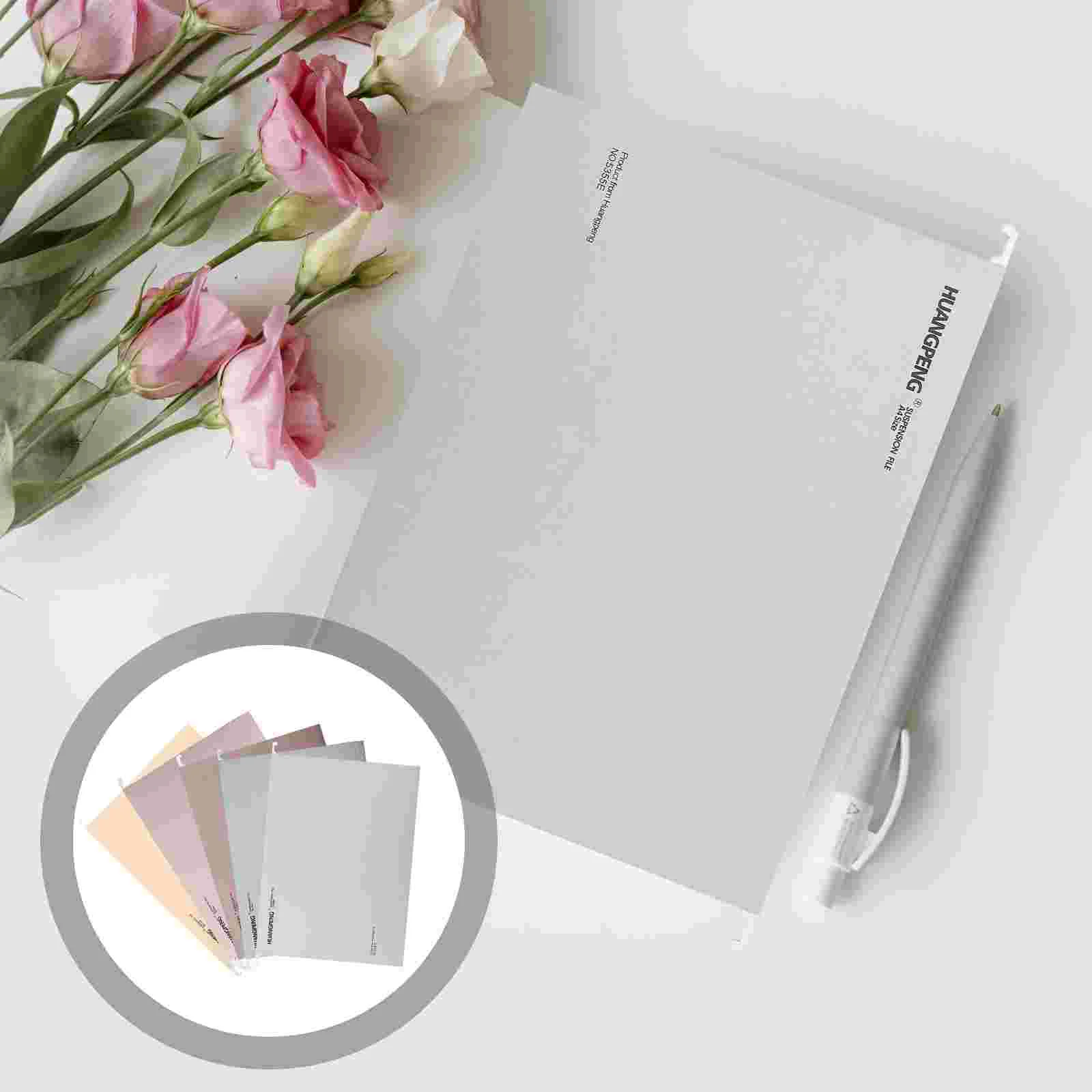 5 Pcs Folder Bills Pouch File Hanging Folders for Binder with Cover Receipt Document Container Iron Paper Frame Office