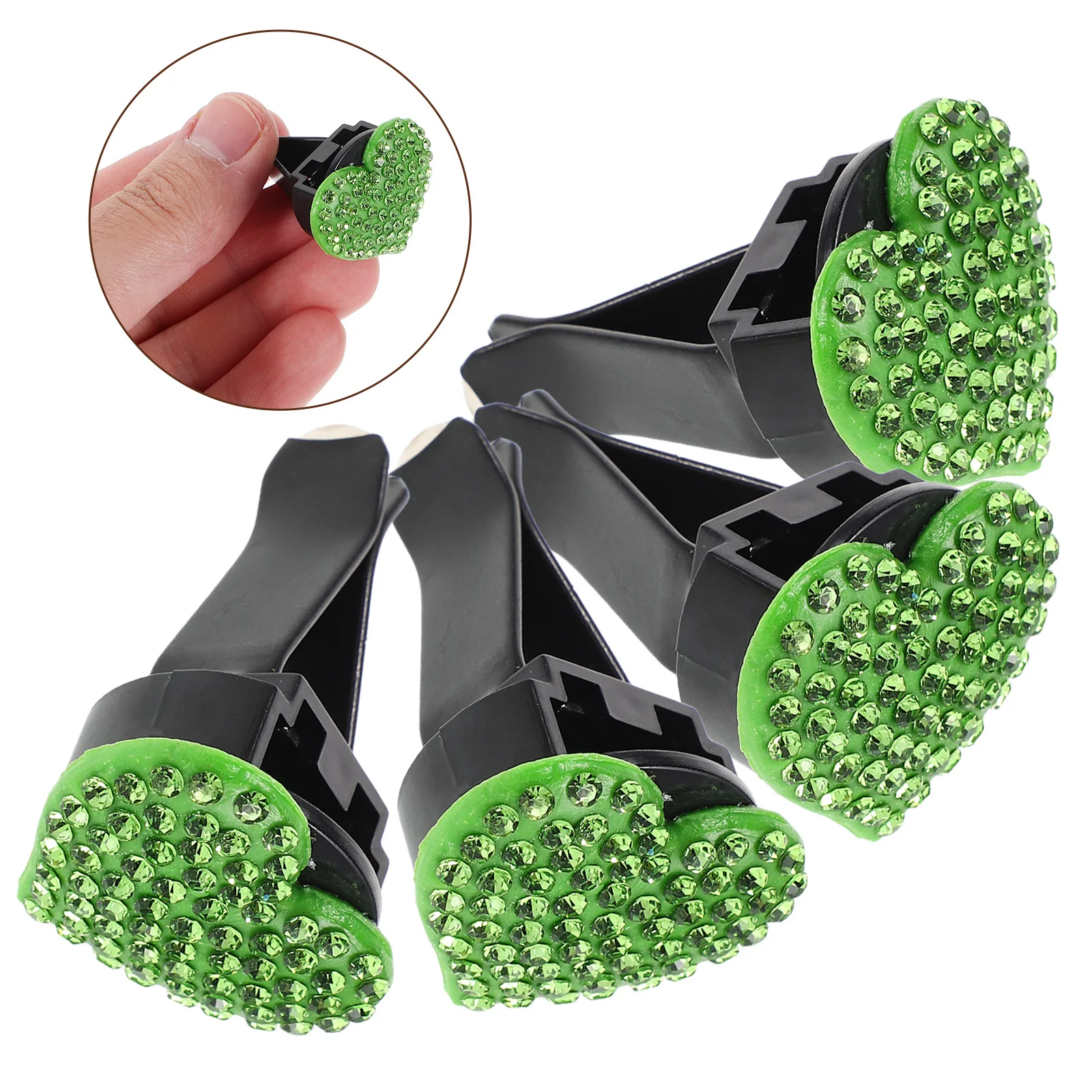 

4Pcs Heart-Shaped Rhinestone Car Vent Clips Aromatherapy Diffuser Compact Portable Accessory Car Scent Diffuser