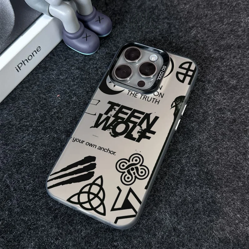 Teen Wolf TV Show Phone Case IMD Color Silver Shell For IPhone 16 15 14 13 12 11 Pro Max Plus