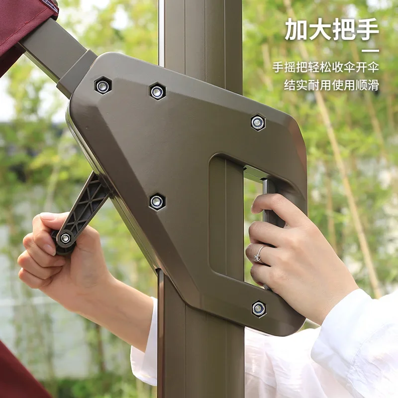 Outdoor Parasol Court Umbrella Terrace Balcony Outdoor Stand Large Sun Umbrella Shed Villa Garden Outdoor Roman Umbrella