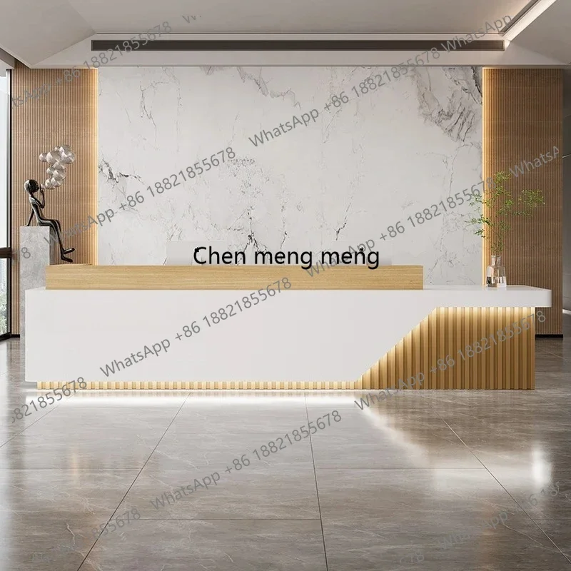 K153  Reception Commericial Desks Luxury Customer Design Checkout Business Table Welcome Cash Register High Quality Bureau Furni