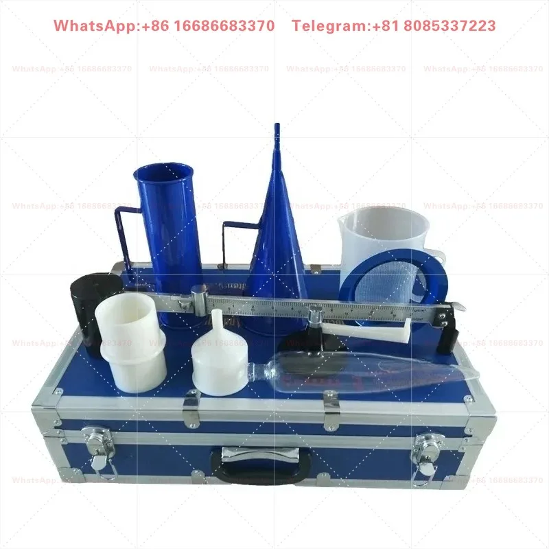 Slurry Test Kit Mud Specific Gravity Tester Hydrometer Mud Viscosimeter Portable Sand Content Kit