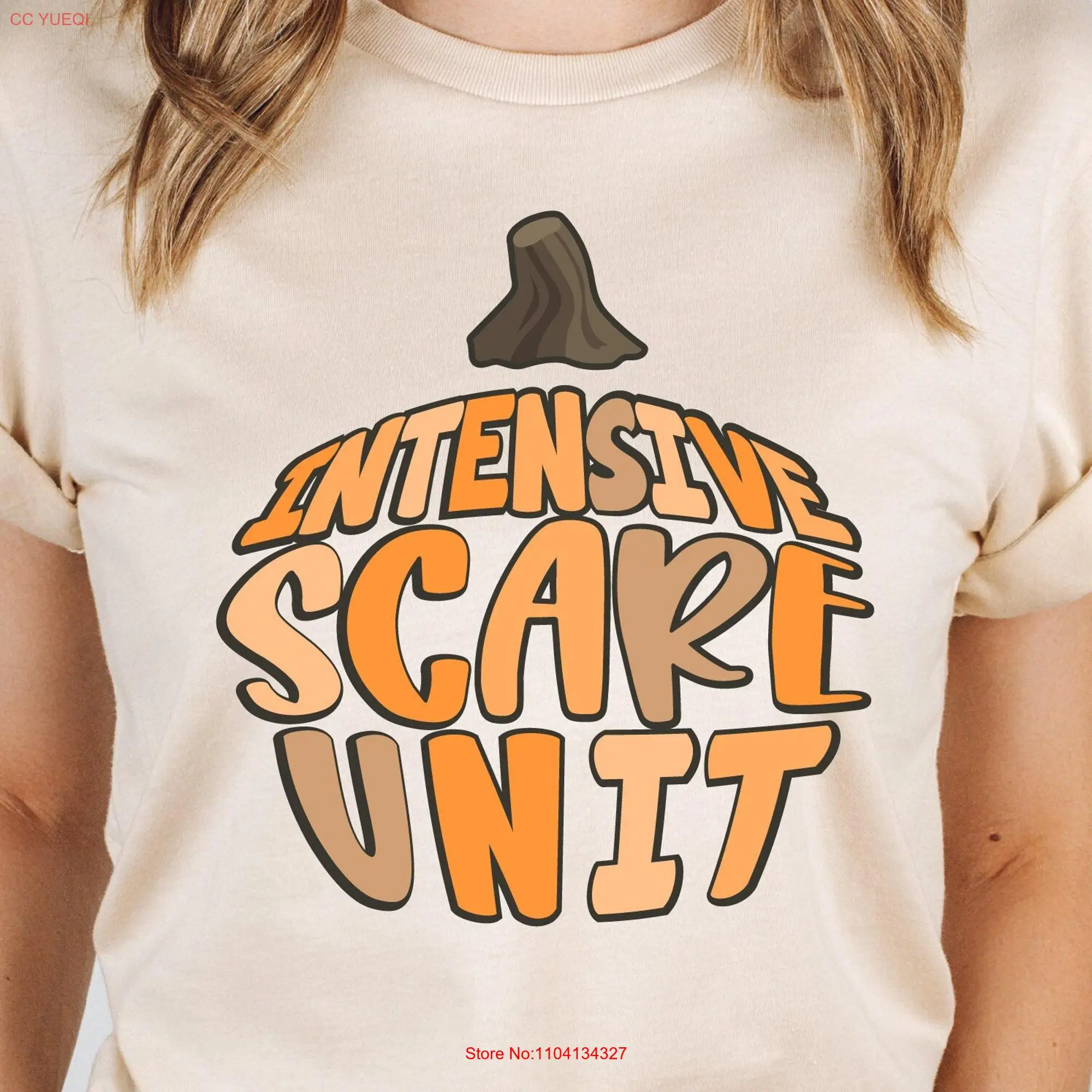 Intensive Scare UniT T Shirt Halloween Nurse s Funny ICU Nicu Picu Micu Sicu long or short sleeves