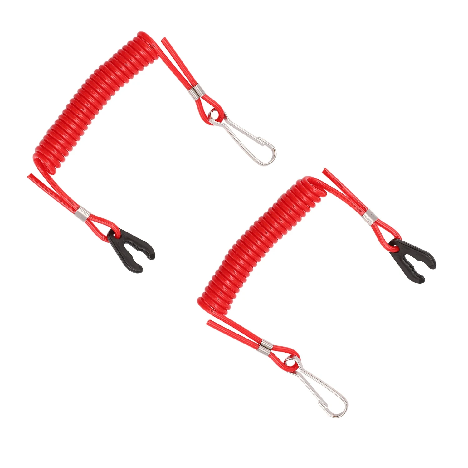 2 Safety Ropes for PWC Jet Ski Wave Runners Stop Killing TPU + PVC Red Ignition Key Floating Safety Rope Z